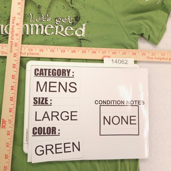 Grunt Style Lets Get Shammered Crew Neck T Shirt Mens Size Large L Green - Picture 7 of 9